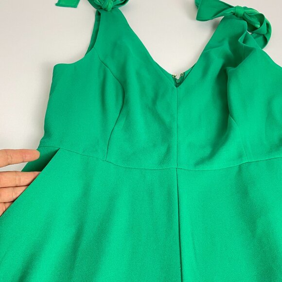 *Lilly Pulitzer Danni Bow Shoulder Cropped Ankle Slit Jumpsuit Size 10 - Picture 10 of 14